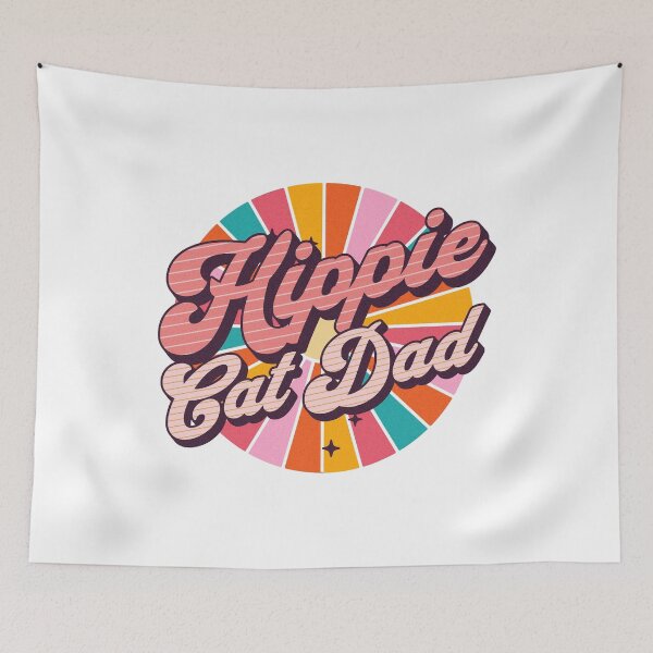 Item preview, Hippie Cat Dad - Christmas Gift Idea For Cat Dads - I Love My Cat designed and sold by AlanPhotoArt.