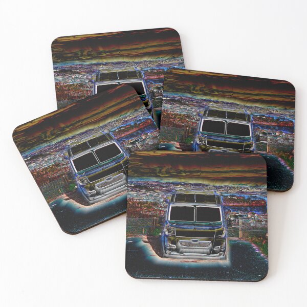 Item preview, Van Conversion Campervan Surreal Vivid Colours and Sky on Fire designed and sold by acceleratorhams.