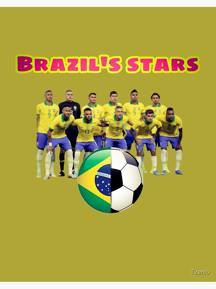 Brazil Soccer Team T-Shirt  World Football Cup T-Shirt 2022 for