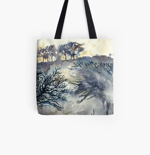 Good Friday, The Ridgeway, Oxfordshire - Original watercolour landscape by Francesca Whetnall All Over Print Tote Bag