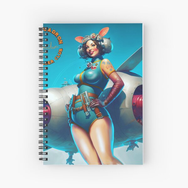 Latex Squadron by Tale Teller Club Orchestra Art by iServalan CDM Music Tracks and Book Illustrations  Spiral Notebook