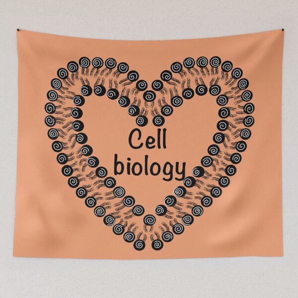 Item preview, Cell biology, orange background designed and sold by Osher-BioArt.
