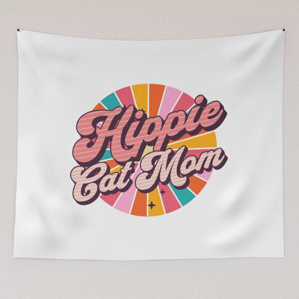 Item preview, Hippie Cat Mom - Christmas Gift Idea For Cat Moms - I Love My Cat designed and sold by AlanPhotoArt.