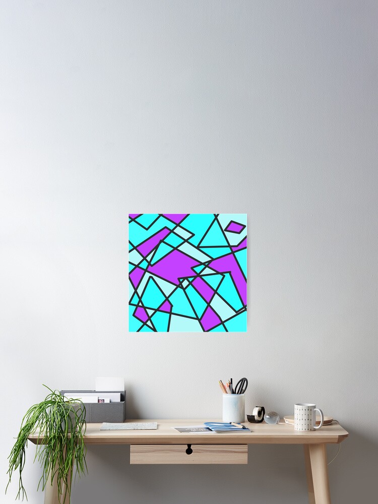 Thumbnail 2 of 3, Poster, Mosaic Abstract #2 designed and sold by awsomepatterns.