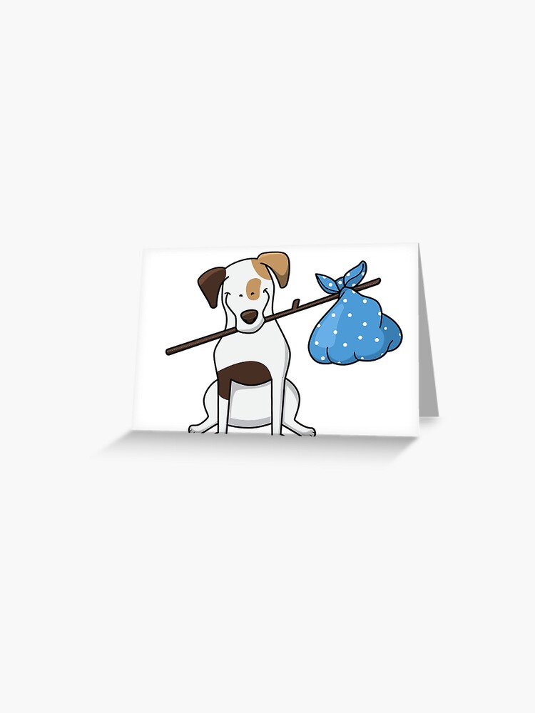 Toy Fox Terrier Hobo Cartoon Greeting Card By Marasdaughter Redbubble