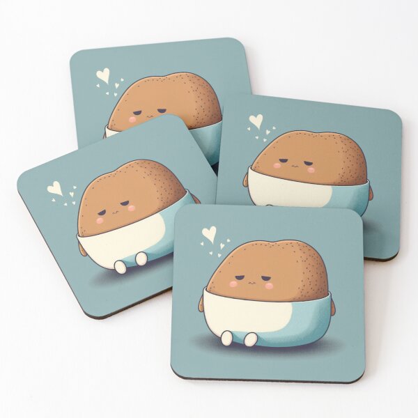 Item preview, satisfied happy cute potato with hearts designed and sold by lysabird.