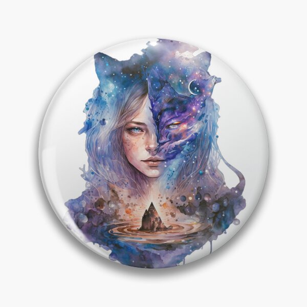 Item preview, Fantasy Space Druid Girl Paint Splash designed and sold by hourglassAI.