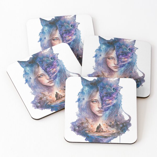 Item preview, Fantasy Space Druid Girl Paint Splash designed and sold by hourglassAI.