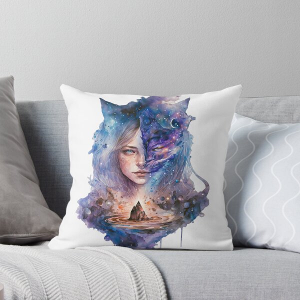 Item preview, Fantasy Space Druid Girl Paint Splash designed and sold by hourglassAI.