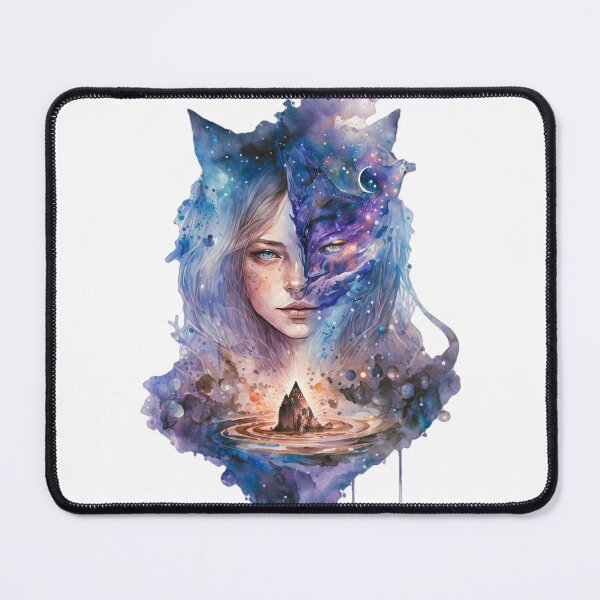 Item preview, Fantasy Space Druid Girl Paint Splash designed and sold by hourglassAI.