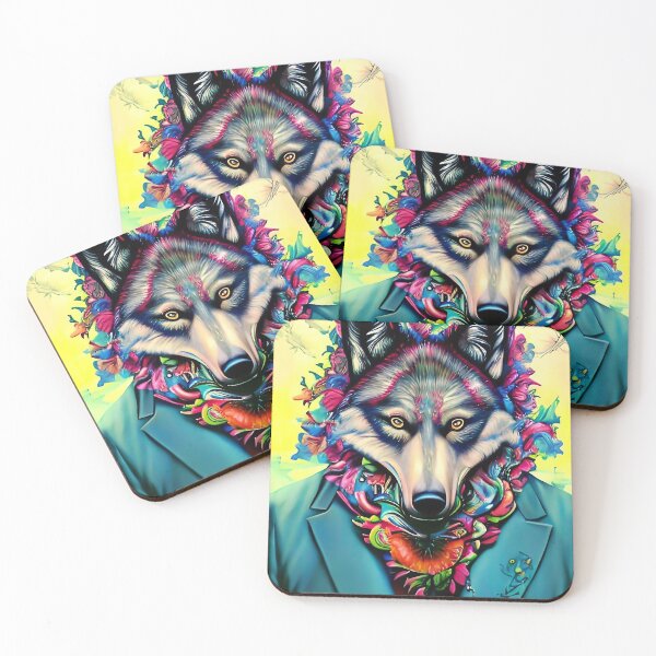 Item preview, Cool Pop Art Wolf designed and sold by ZiolaRosa.