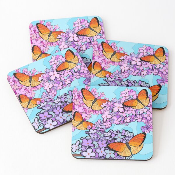 Item preview, Colorful butterflies and flowers  designed and sold by boojun.