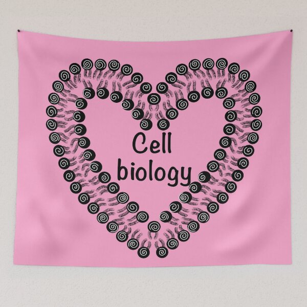 Item preview, Cell biology, pink background designed and sold by Osher-BioArt.