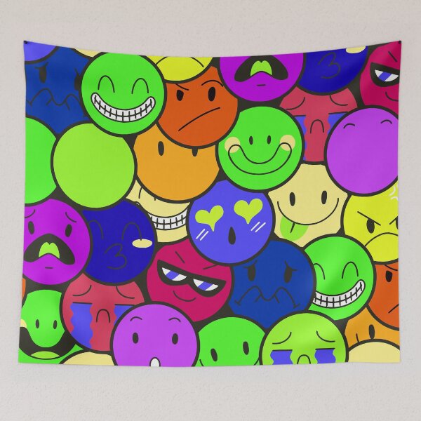 Item preview, Cute Emoji Faces | Happy Face | Angy Face - C3 designed and sold by Art-by-Geoff.
