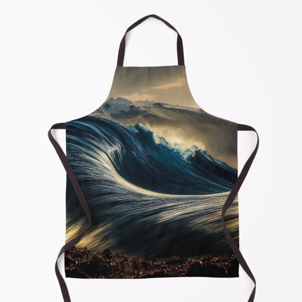Item preview, Stormy ocean wave glowing in the sun at golden hour. Hurricane sea. designed and sold by justinasv775.