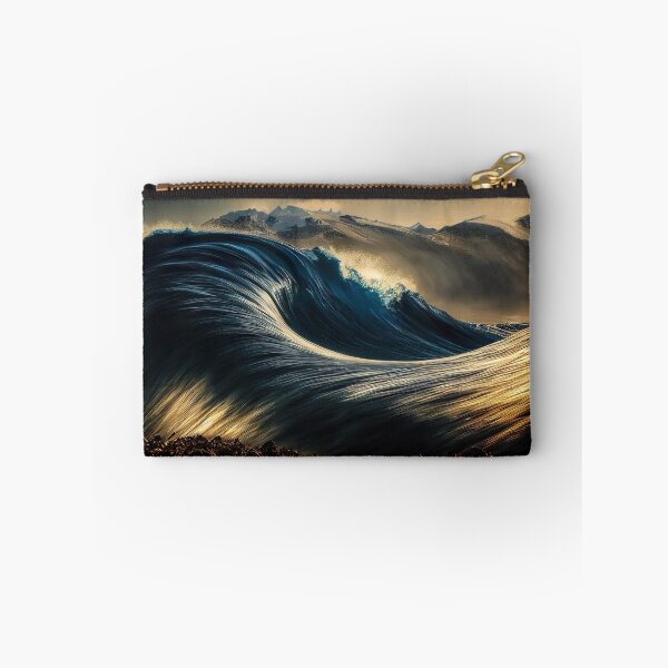 Item preview, Stormy ocean wave glowing in the sun at golden hour. Hurricane sea. designed and sold by justinasv775.