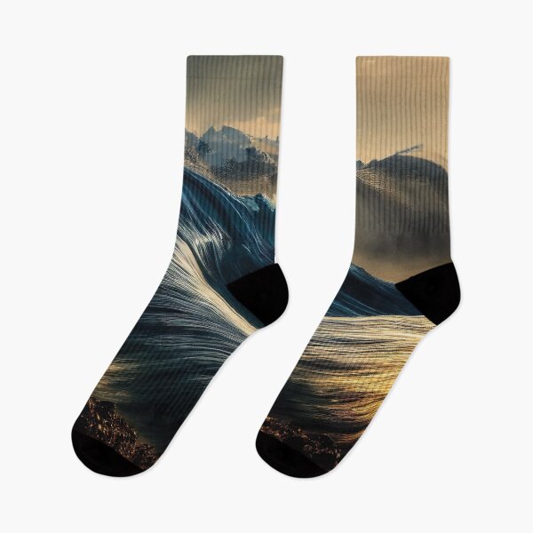 Item preview, Stormy ocean wave glowing in the sun at golden hour. Hurricane sea. designed and sold by justinasv775.