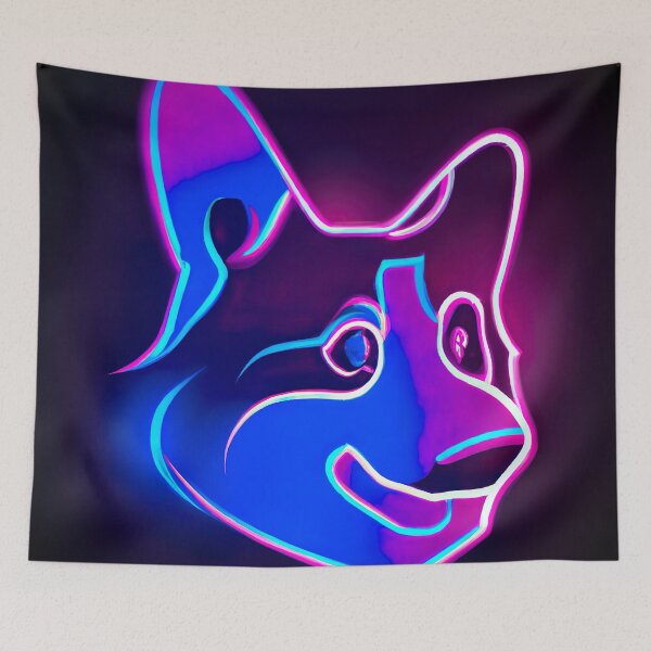 Item preview, Neon lit Corgi dog designed and sold by ASwissBear.