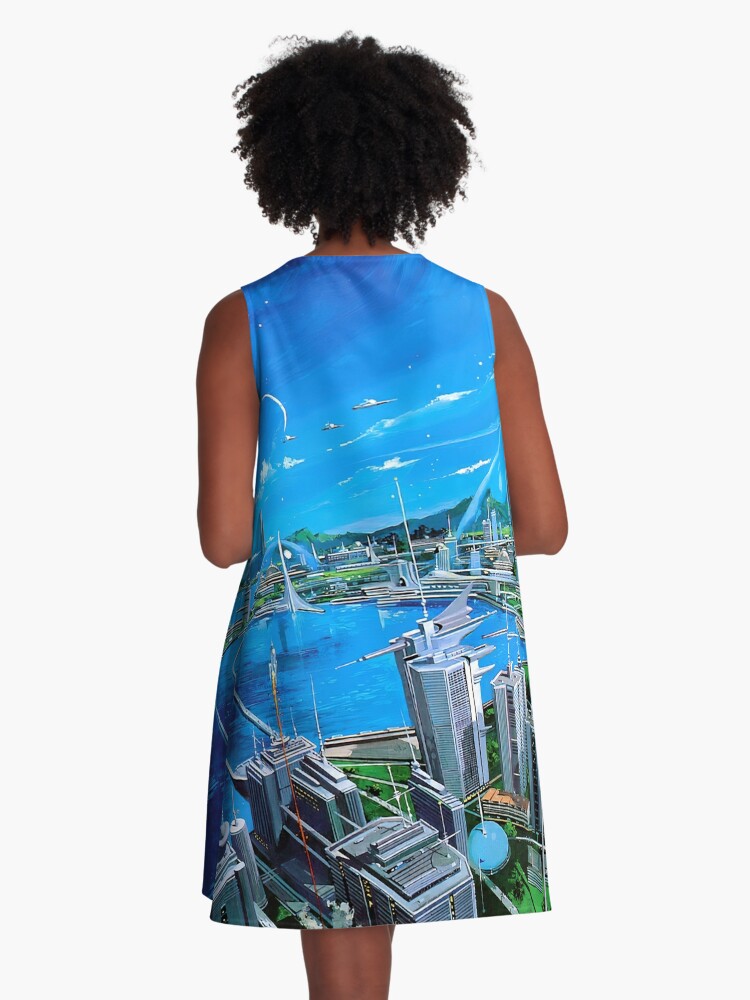 Astro-City  A-Line Dress for Sale by goneblome