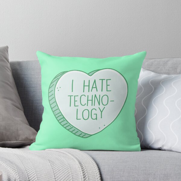 Item preview, I hate techno-logy (technology) heart candy designed and sold by jazzydevil.