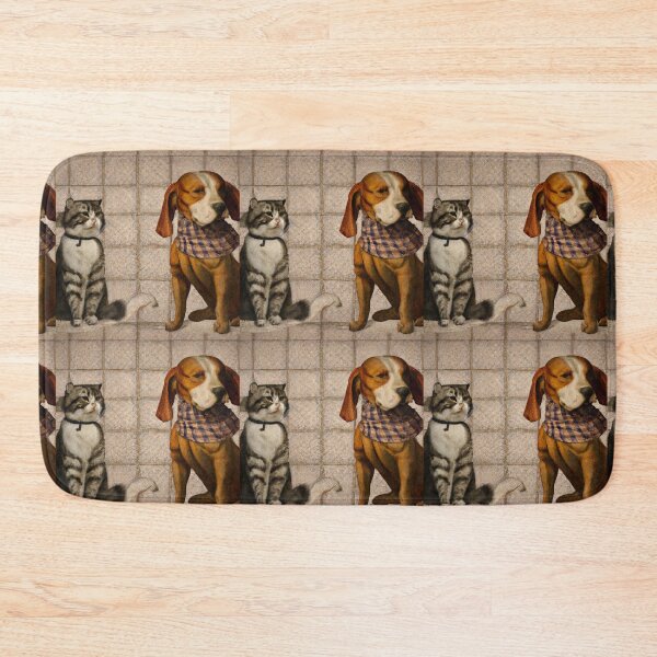 Item preview, Gingham Dog and Calico Cat in style of Leonardo da Vinci (AI Generated Art) designed and sold by Cowboy Folly.