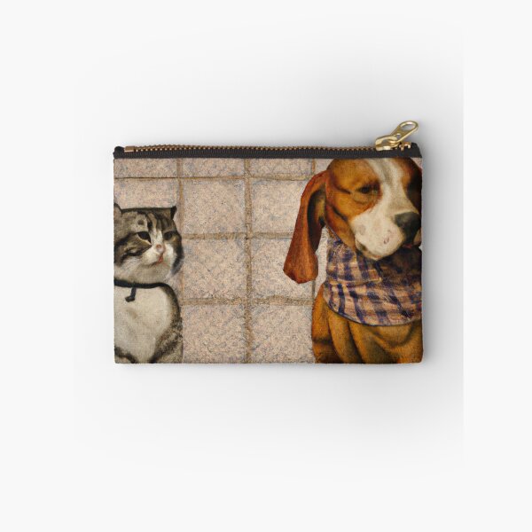 Item preview, Gingham Dog and Calico Cat in style of Leonardo da Vinci (AI Generated Art) designed and sold by Cowboy Folly.