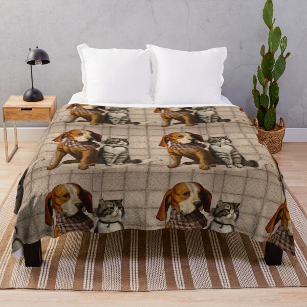 Item preview, Gingham Dog and Calico Cat in style of Leonardo da Vinci (AI Generated Art) designed and sold by Cowboy Folly.