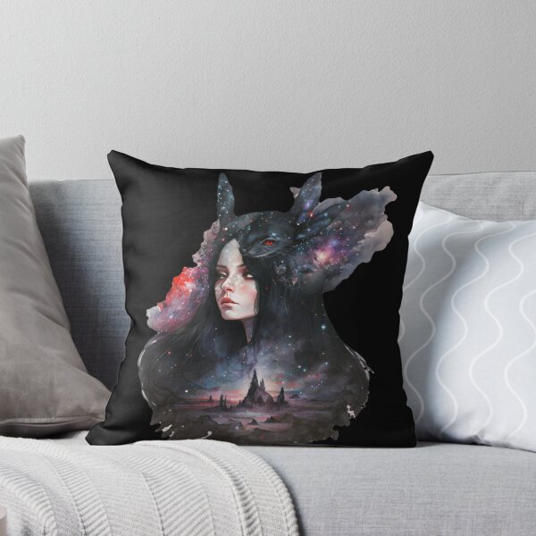 Item preview, Fantasy Space Druid Rabbit Girl Paint Splash designed and sold by hourglassAI.