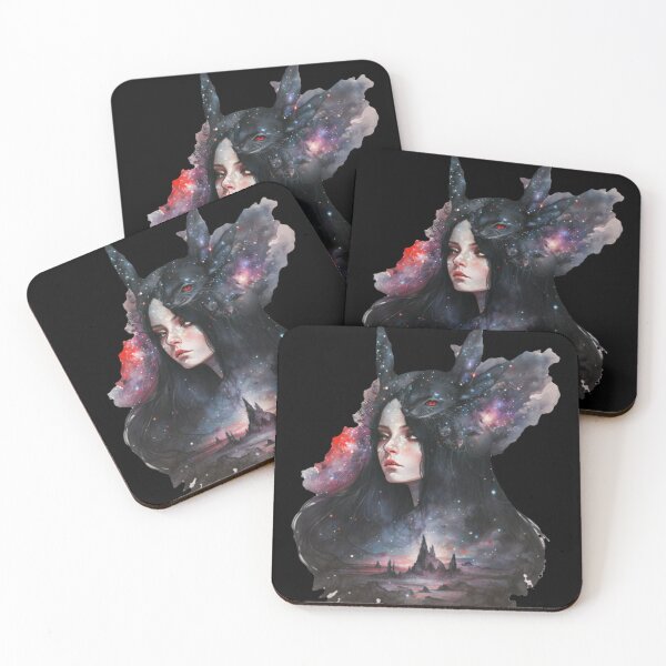 Item preview, Fantasy Space Druid Rabbit Girl Paint Splash designed and sold by hourglassAI.