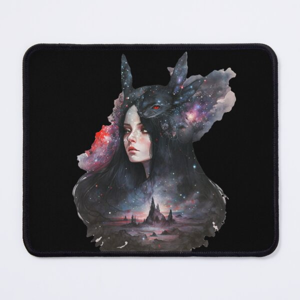 Item preview, Fantasy Space Druid Rabbit Girl Paint Splash designed and sold by hourglassAI.