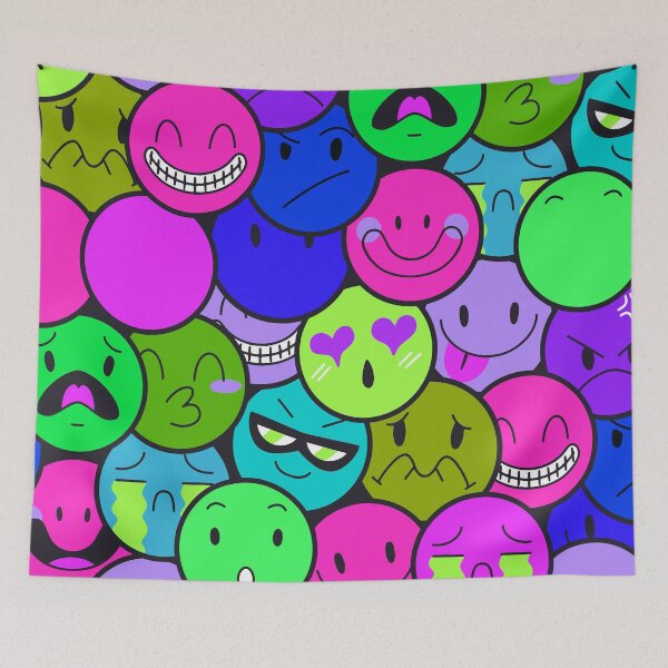 Item preview, Cute Emoji Faces | Happy Face | Angy Face - C5 designed and sold by Art-by-Geoff.