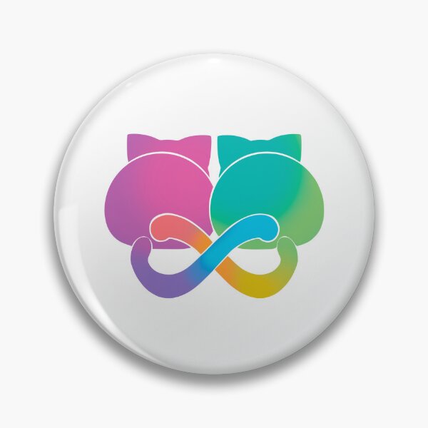 Item preview, Neurodiversity Pride - Neurodiversity Ally Infinity Cats - WHITE designed and sold by NDPride.