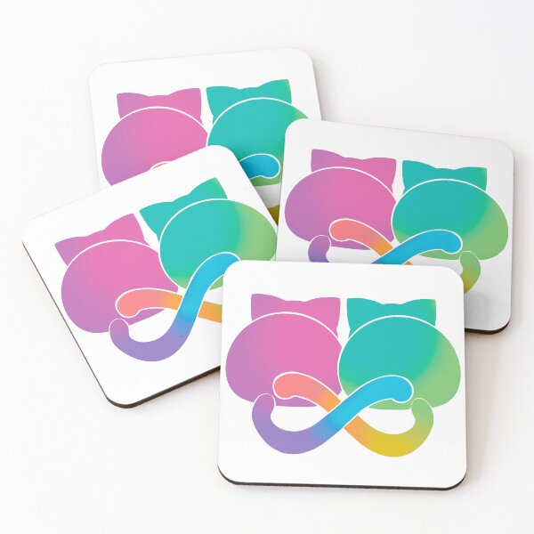 Item preview, Neurodiversity Pride - Neurodiversity Ally Infinity Cats - WHITE designed and sold by NDPride.