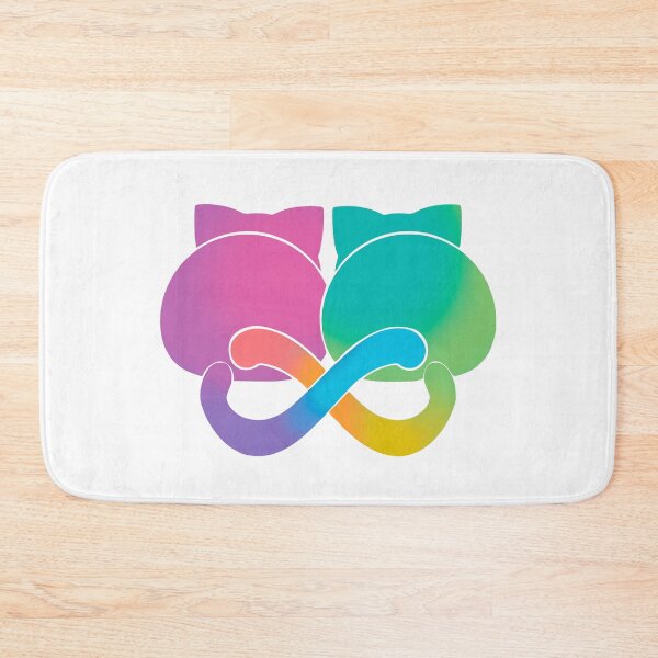 Item preview, Neurodiversity Pride - Neurodiversity Ally Infinity Cats - WHITE designed and sold by NDPride.