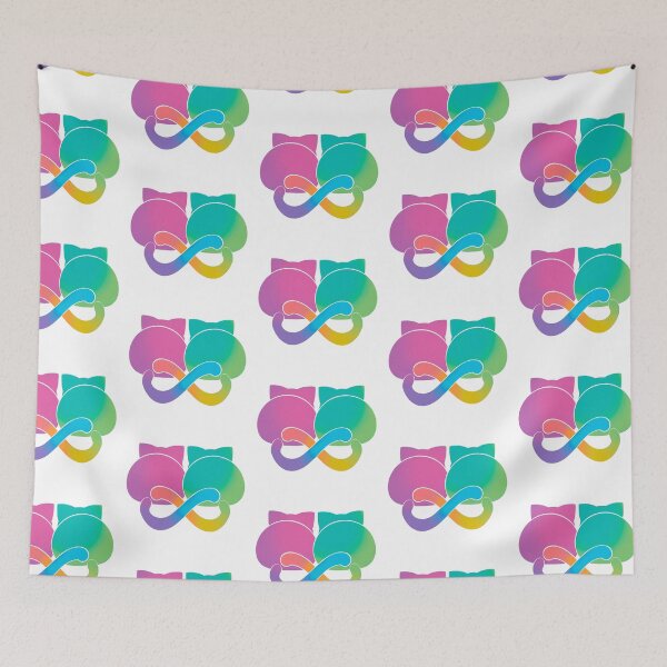 Item preview, Neurodiversity Pride - Neurodiversity Ally Infinity Cats - WHITE designed and sold by NDPride.