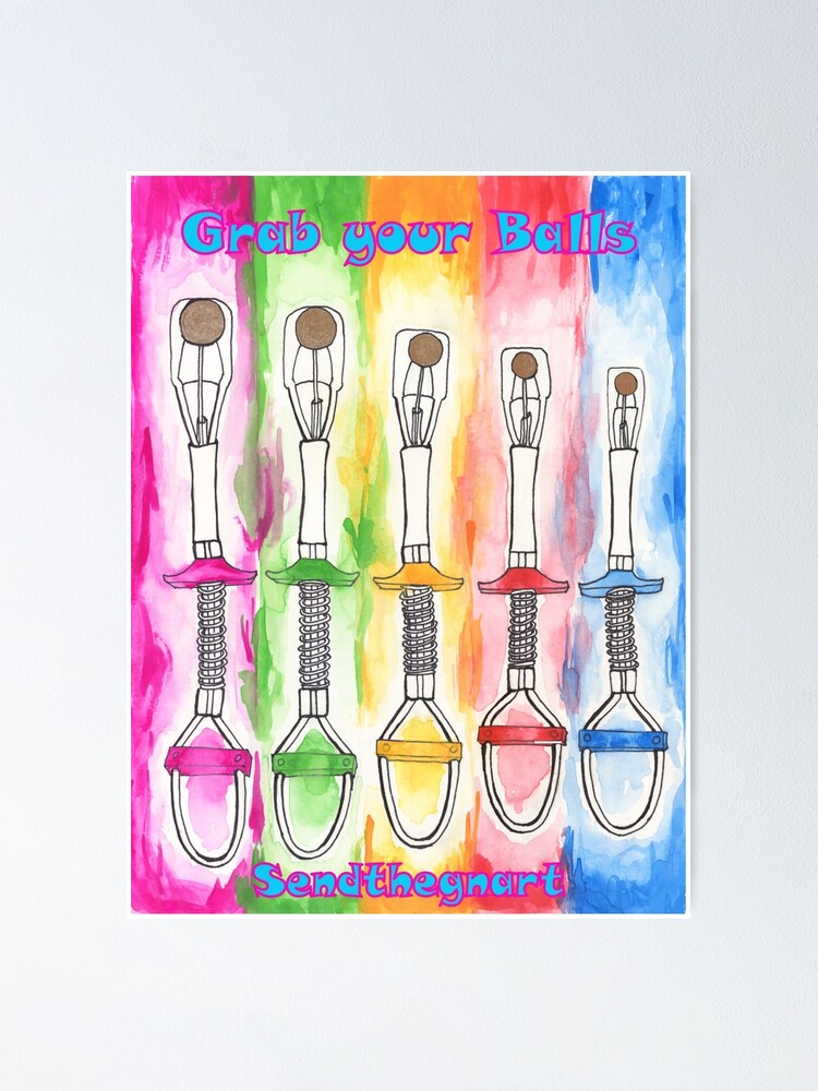 "Trad Climbing Grab Your Balls (Nuts) " Poster for Sale by sendthegnart Redbubble