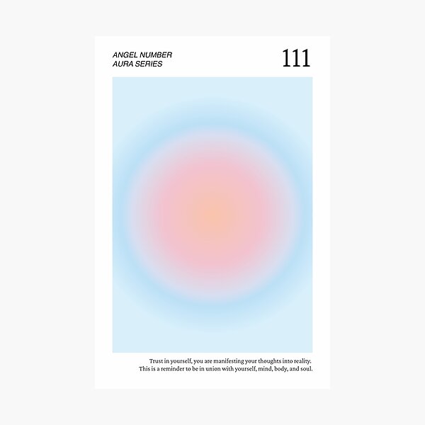 Aesthetic Posters Blue Gradient Aura Prints Spiritual Aura Painting Energy  Canvas Wall Art Colorful Aura Poster Blue and Pink Artwork Angel Number