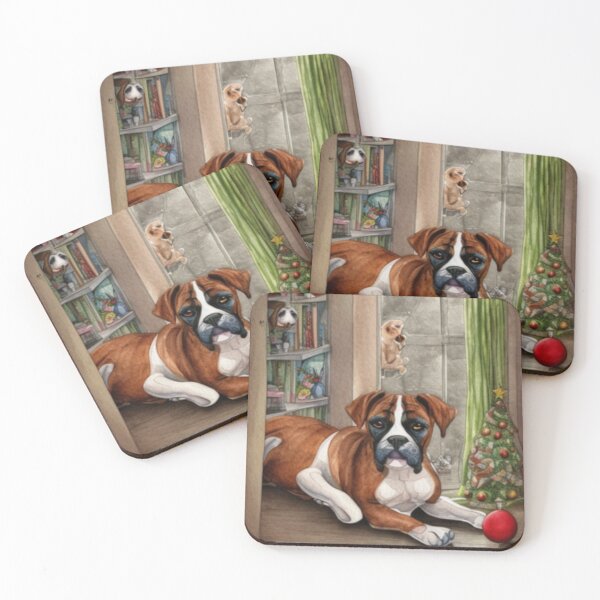 Item preview, Boxer Dog Christmas Celebration 5 designed and sold by AnadAA.
