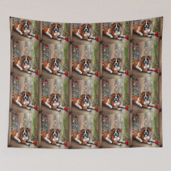 Item preview, Boxer Dog Christmas Celebration 5 designed and sold by AnadAA.