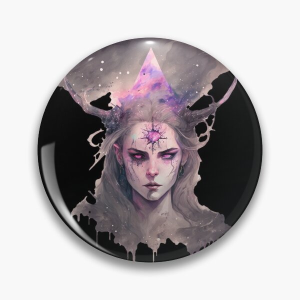 Item preview, Fantasy Space Demon Girl Paint Splash designed and sold by hourglassAI.