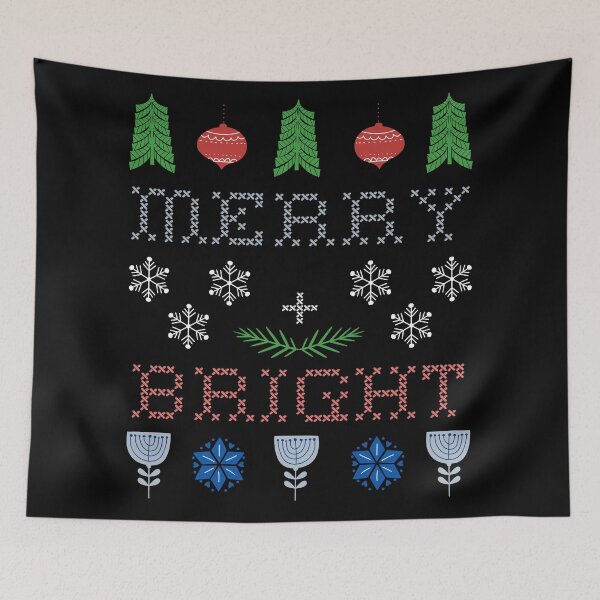 Item preview, Merry & Bright Ugly Chrismukkah Sweater designed and sold by Rebekah Getz.