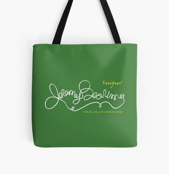 Item preview, Jeremy Bearimy in white (with notation) on Green designed and sold by KingPagla.