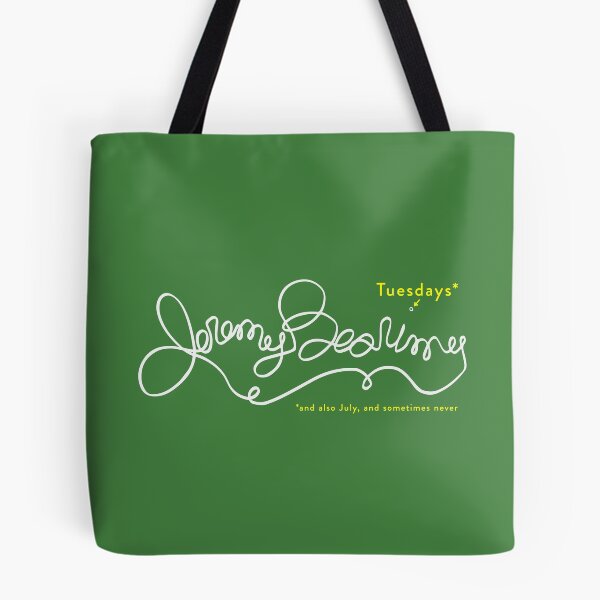 Item preview, Jeremy Bearimy in white (with notation) on Green designed and sold by KingPagla.