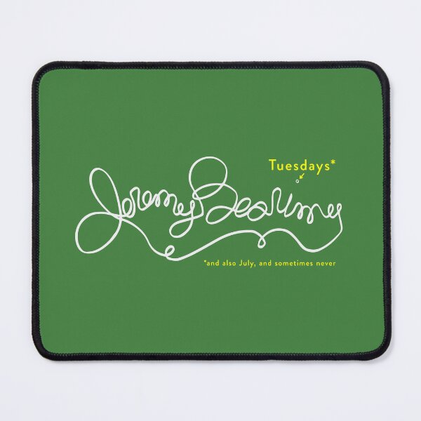 Item preview, Jeremy Bearimy in white (with notation) on Green designed and sold by KingPagla.