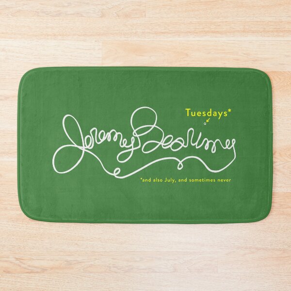 Item preview, Jeremy Bearimy in white (with notation) on Green designed and sold by KingPagla.