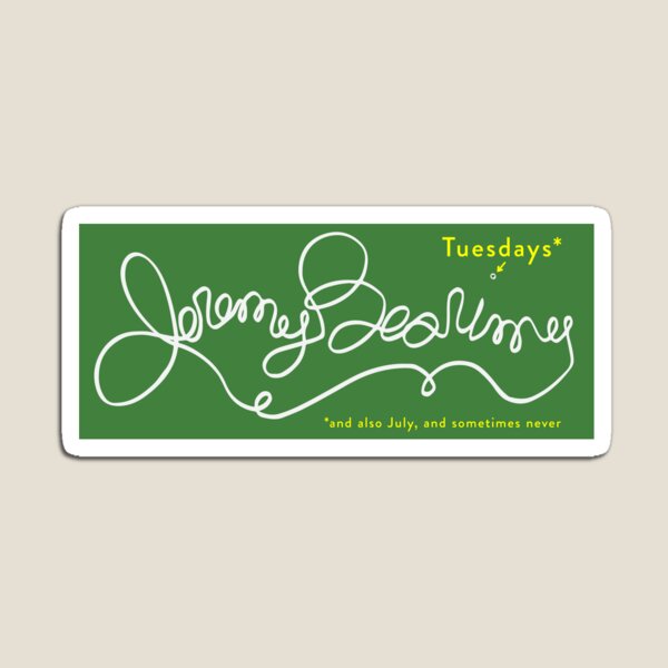 Item preview, Jeremy Bearimy in white (with notation) on Green designed and sold by KingPagla.