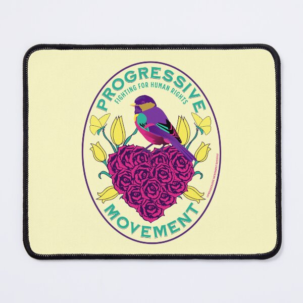 Aperçu de l'œuvre PMD00105 Progressive Movement Designs couleurs de vin oiseau sur cœur de roses pour progressistes créée et vendue par ProgressiveLeft.