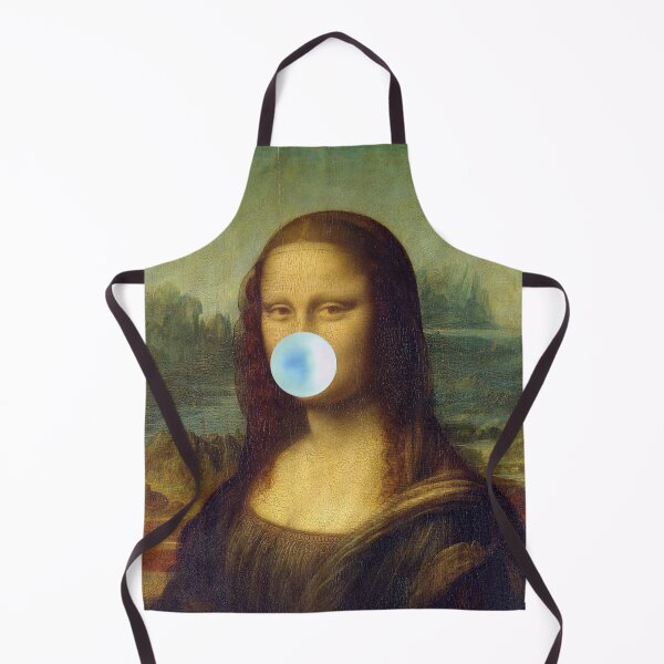 Item preview, Mona Lisa chewing blue bubble gum Funny Painting designed and sold by nthdesign.