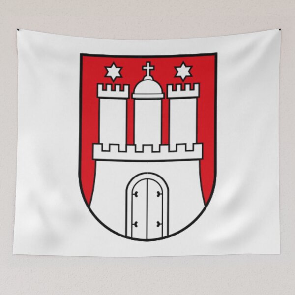 Item preview, Coat of arms of Hamburg designed and sold by HeraldryCabinet.