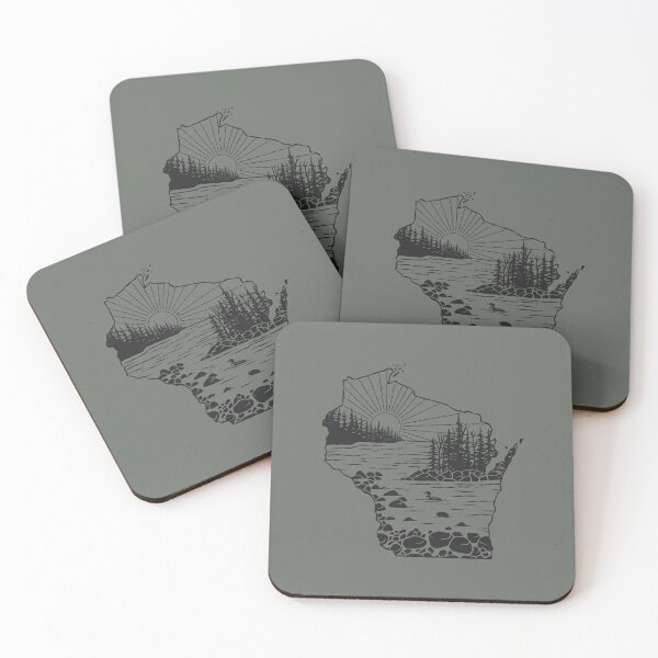 Item preview, Wisconsin Outdoors (Green) designed and sold by Sarah Lumley.